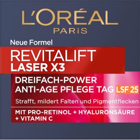 L'Oréal Paris RevitaLift Laser X3 Dreifach-Power Anti-Age Pflege Tag LSF 25 Gesichtscreme 50ml