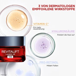 L'Oréal Paris RevitaLift Laser X3 Dreifach-Power Anti-Age Tag Gesichtscreme 50ml