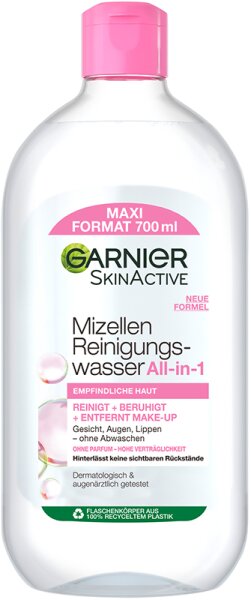 SkinActive Mizellen All-in-1 Reinigungswasser Garnier Gesichtswasser