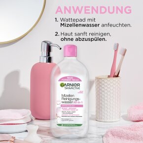 Garnier SkinActive Mizellen Reinigungswasser All-in-1 für empfindliche Haut Gesichtswasser 700ml