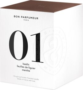 BON PARFUMEUR Candle 01 Basil, Fig, Leaf Mint Duftkerze 180 g