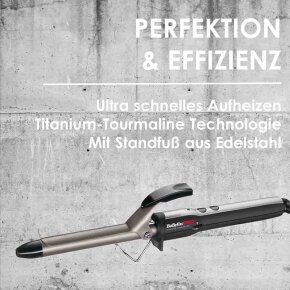 BaByliss Pro Frisiereisen Non Digital Titanium Turmalin schwarz 19 mm (BAB2172TTE)