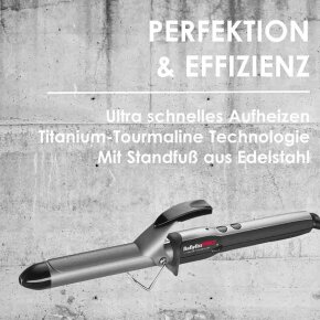 BaByliss Pro Frisiereisen Non Digital Titanium Turmalin schwarz 25 mm (BAB2173TTE)