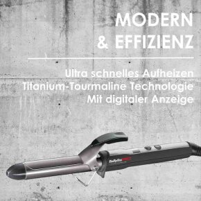 BaByliss Pro Frisiereisen Digital Titanium Turmalin schwarz 25 mm (BAB2273TTE)