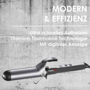 BaByliss Pro Frisiereisen Digital Titanium Turmalin schwarz 38 mm (BAB2275TTE)