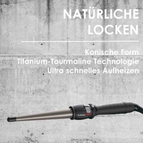 BaByliss Pro Frisiereisen Konisch Titanium Turmalin schwarz 25-13 mm (BAB2280TTE)