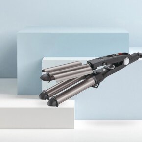 BaByliss Pro Frisiereisen Triple Barrel Waver Titanium Turmalin - Schwarz (BAB2269TTE)