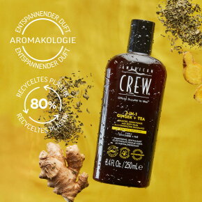 American Crew 3 in 1 Ginger & Tea Shampoo, Conditioner & Body Wash 450 ml
