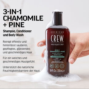 American Crew 3 in 1 Chamomile & Pine Shampoo, Conditioner & Body Wash 450 ml