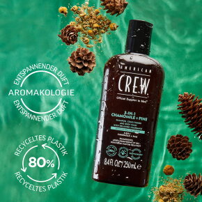 American Crew 3 in 1 Chamomile & Pine Shampoo, Conditioner & Body Wash 450 ml