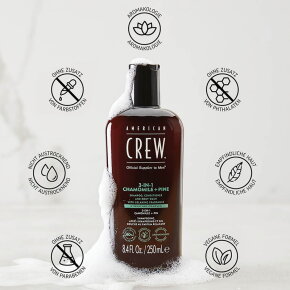 American Crew 3 in 1 Chamomile & Pine Shampoo, Conditioner & Body Wash 1000 ml