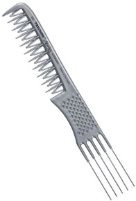 Triumph Master 256/95 Silber-Metallic Toupiergabelkamm 8 Zoll
