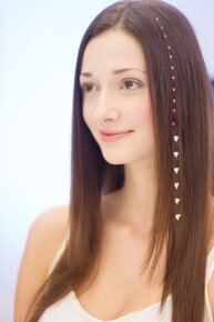 Coppelo Hot Fix Crazy Pink Schmucksteine für die Haare 36 Stk.