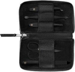 ZWILLING Beauty Nagelpflege Set Leder schwarz 5-teilig mit Nagelschere 1 Stk.
