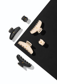 Balmain Hair Couture Cellulose Acetate Pince a Cheveux Extra Small Black/White