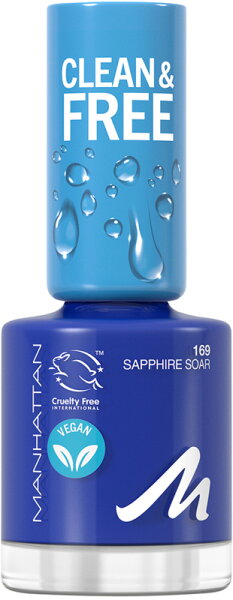3616304552748 - Clean&Free Nail Polish 169 SapphireSoar 8 ml 3616304552748 - Clean&Free Nail Polish 169 SapphireSoar 8 ml