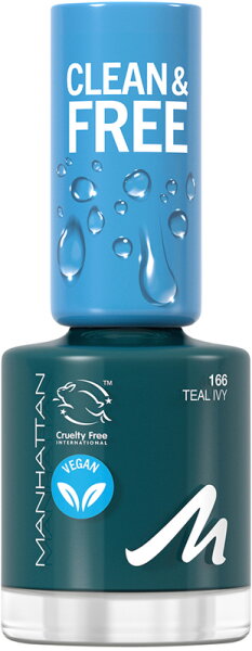 3616304552762 - Clean&Free Nail Polish 168 Teal Ivy 8 ml 3616304552762 - Clean&Free Nail Polish 168 Teal Ivy 8 ml