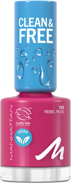 3616304552779 - Clean&Free Nail Polish 165 Rebel Rose 8 ml 3616304552779 - Clean&Free Nail Polish 165 Rebel Rose 8 ml