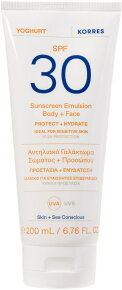 KORRES Yoghurt Sonnenschutz-Emulsion für Körper und Gesicht SPF30 200 ml