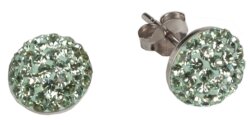 Impala Ohrstecker Halbkugel 8 mm chrysolite