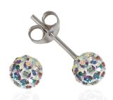 Impala Ohrstecker Kugel 5 mm aurore boreale