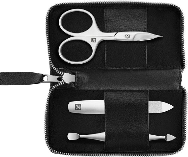 4009839496356 - ZWILLING Manikü re Pedikü re Set 3tlg mit Kombi-Nagelschere schwarz 1 Stk