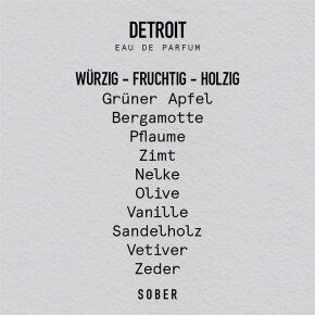 SOBER BERLIN Detroit Eau de Parfum (EdP) 50 ml