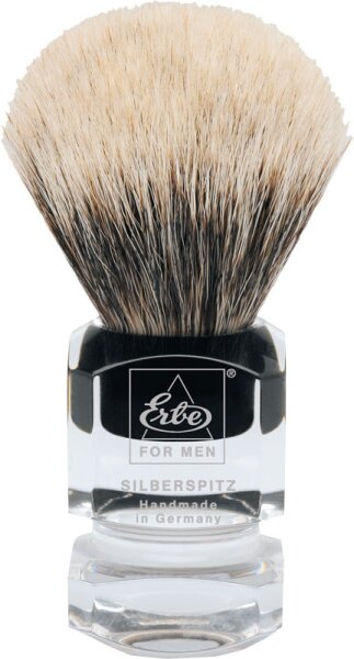 Erbe Shaving Shop Rasierpinsel Silberspitz, Plastikgriff eckig