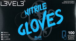 L3VEL3 Nitrilhandschuhe Klein Blau
