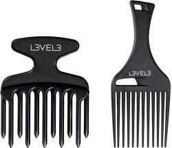 L3VEL3 Hair Pick Comb Set