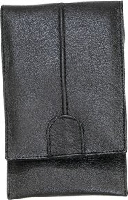 Erbe Collection fünfteiliges Manicure Set im Lederetui schwarz, 13,5 x 5,5 cm