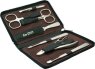 Erbe Collection siebenteiliges Manicure Set im Wasserbüffel-Lederetui 14,5 x 9,5 cm