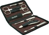 Erbe Collection siebenteiliges Manicure Set im Wasserbüffel-Lederetui 14,5 x 9,5 cm Erbe Collection siebenteiliges Manicure Set im Wasserbüffel-Lederetui 14,5 x 9,5 cm