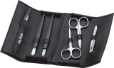 Erbe Collection sechsteiliges Manicure Set im Lederetui 15,5 x 5,5 cm