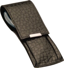 Erbe Collection vierteiliges Manicure Set im Lederetui braun 13,0 x 5,0 cm