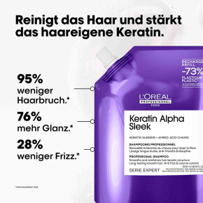 L'Or&eacute;al Professionnel Serie Expert Keratin Alpha Sleek Shampoo Refill 500 ml