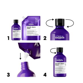 L'Or&eacute;al Professionnel Serie Expert Keratin Alpha Sleek Shampoo Refill 500 ml