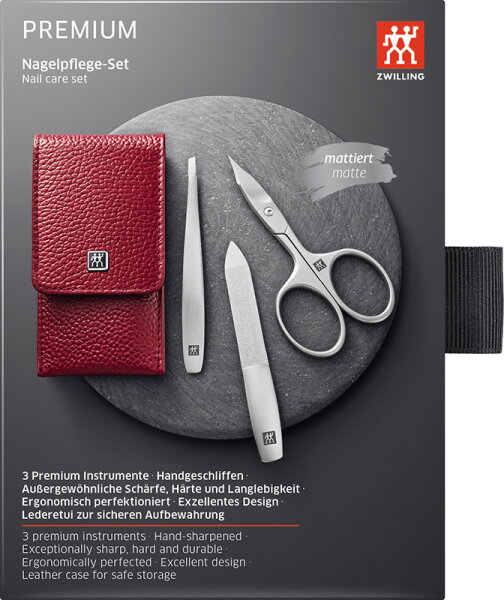 4009839186493 - Zwilling Beauty - Maniküre Pediküre Set 3tlg Mit Kombi-nagelschere - -twinox 3 Pcs Pocket Case Red Set 4009839186493 - Zwilling Beauty - Maniküre Pediküre Set 3tlg Mit Kombi-nagelschere - -twinox 3 Pcs Pocket Case Red Set