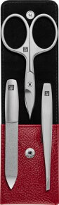 Zwilling TWINOX Manicure Sets Taschen-Etui, Rindleder, rot, 3-tlg. 50 x 100 mm