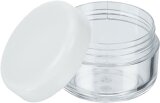 Fantasia Kosmetik-Dose, Kunststoff, weißer Deckel, für 6 ml, Ø 2,9 cm, Höhe: 2 cm