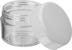 Fantasia Kosmetik-Dose, Kunststoff, weißer Deckel, für 20 ml, Ø 4 cm, Höhe: 3,2 cm
