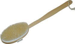 Fantasia Badebürste - Holz, Naturborste abnehmbarer Stiel, Länge 42 cm