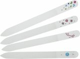 Fantasia Glas-Nagelfeile, doppelseitig, mit Kristallsteinen, 4 Stk., Länge: 14 cm