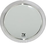 Fantasia Spiegel mit 3 Saugnäpfen, Acryl mit Silberring, 7-fach Vergrößerung, Ø 19 cm