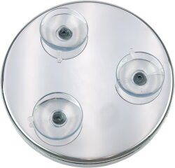 Fantasia Metall-Spiegel mit 3 Saugnäpfen, 7-fach Vergrößerung, Ø 15 cm
