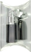 Fantasia Taschenzerstäuber schwarz 4 ml mit Trichter silber in Geschenkpackung