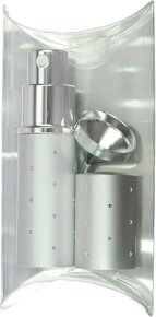 Fantasia Taschenzerstäuber silber für 10 ml + Trichter silber in Geschenkpackung
