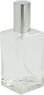 Fantasia Klarglas-Flasche, eckig, mit Zerstäuberpumpe + Kappe silber für 100 ml