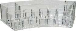 Fantasia Kosmetik-Organizer, Acryl, halbrund, leer, Maße: 28,2 x11,9 cm, Höhe 6,5 cm