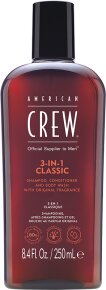 American Crew 3 in 1 Shampoo, Conditioner & Body Wash 250 ml
